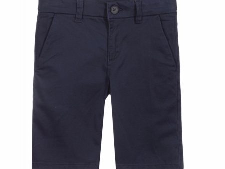 Navy Twill Shorts Hot on Sale