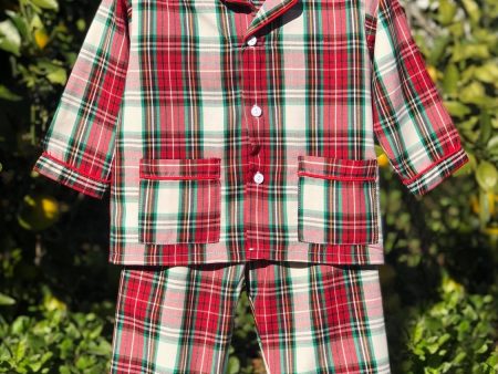 Plaid PJ Christmas Set Discount