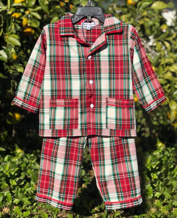 Plaid PJ Christmas Set Discount