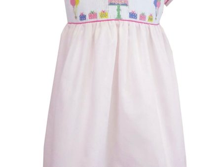 Pink Birthday Hand Smocked Online Hot Sale