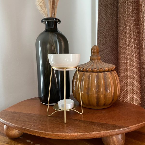 Minimalistic Wax  Burner on Gold stand Online Hot Sale