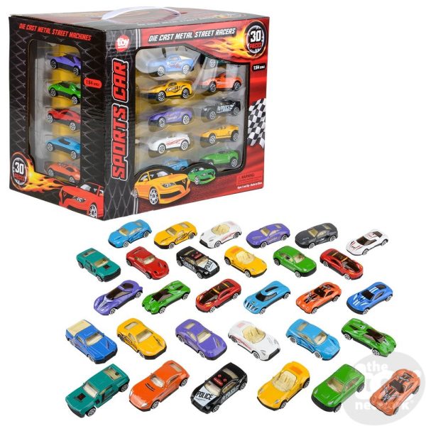 Die Cast Car Set In Carrying Set-30pc Online Sale