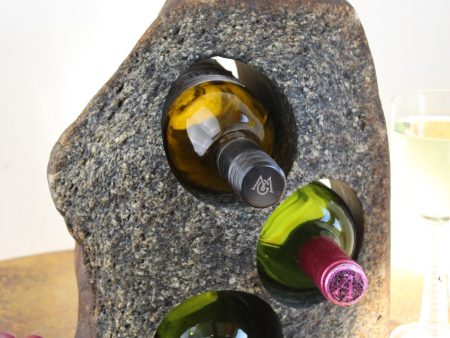 Stone Wine Bottle Holder W119 SOLD For Cheap