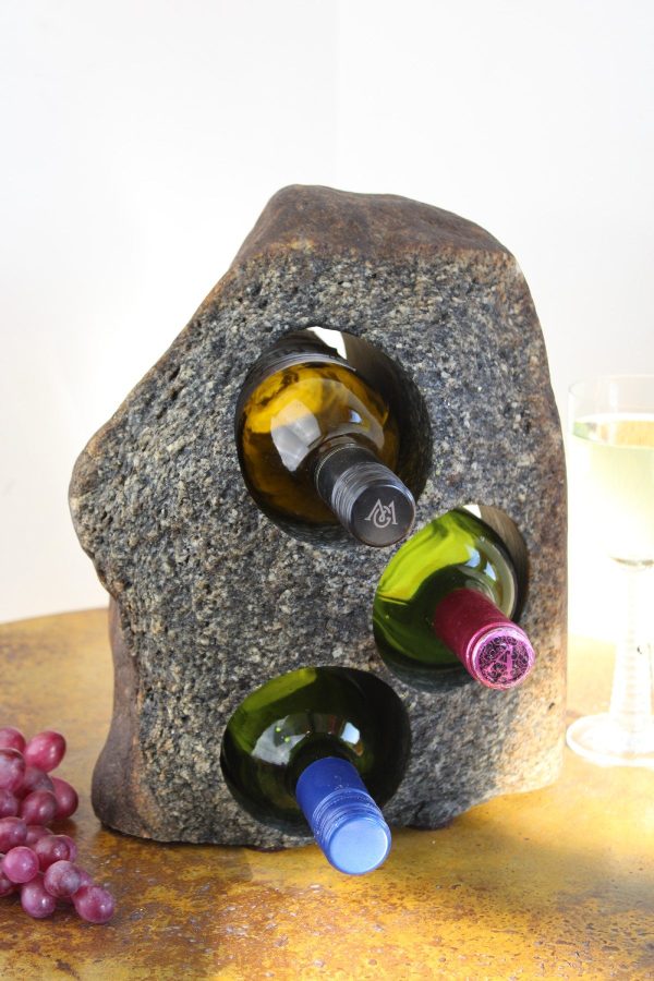 Stone Wine Bottle Holder W119 SOLD For Cheap