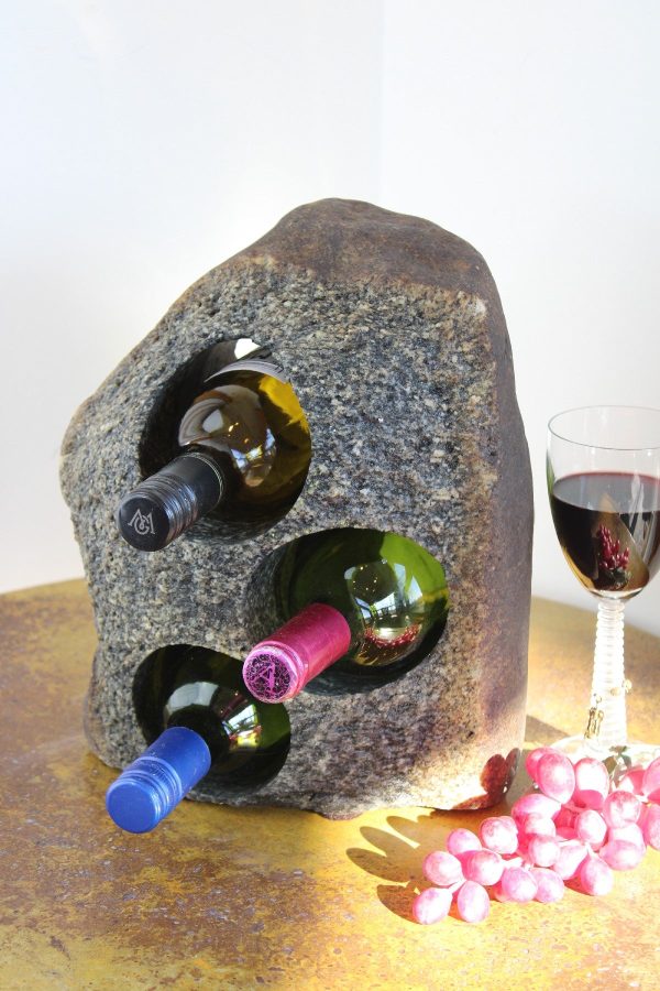 Stone Wine Bottle Holder W119 SOLD For Cheap