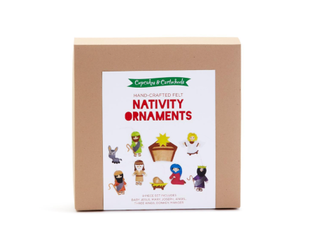 Nativity 9 pc Hand Crafted Ornament Set Online now