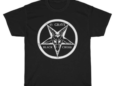 45 Grave Black Cross T-Shirt For Discount