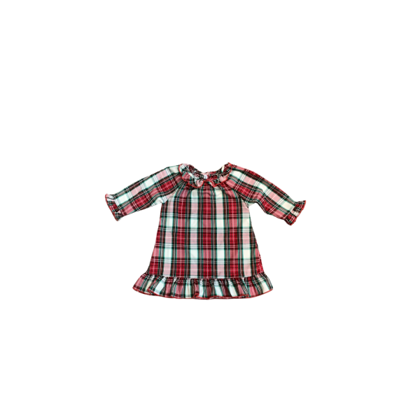 Plaid Gown with Ruffle Detail Supply