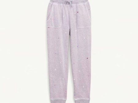 Star Embroidery Lilac Jogger Online now