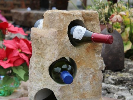 Stone Wine Bottle Holder W111 SOLD For Discount