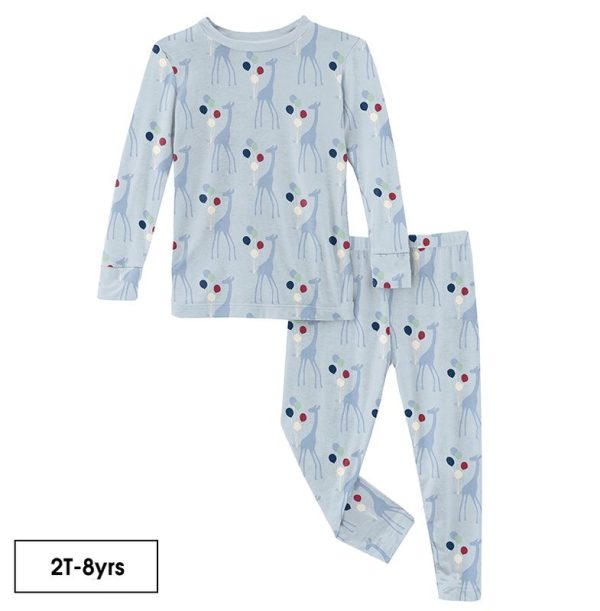 Print Long Sleeve Pajama Set on Sale