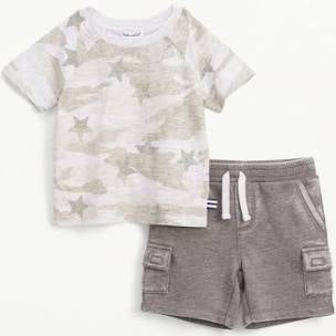 Toddler Boy Star Camo Tee Set Online now