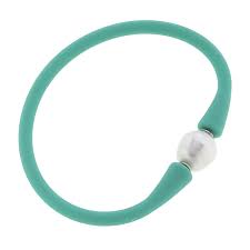 Genuine Pearl Silicone Bracelet For Sale